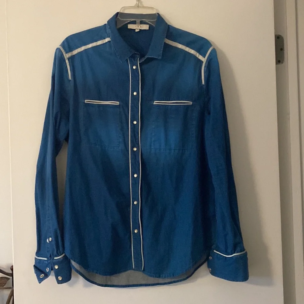 Iro Antoine Denim and Leather shirt - Picture 6 of 10